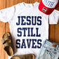Jesus Still Saves White Tee | Red, White, & Blue