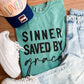 Sinner Saved By Grace Graphic Tee | Comfort Colors