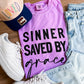 Sinner Saved By Grace Graphic Tee | Comfort Colors